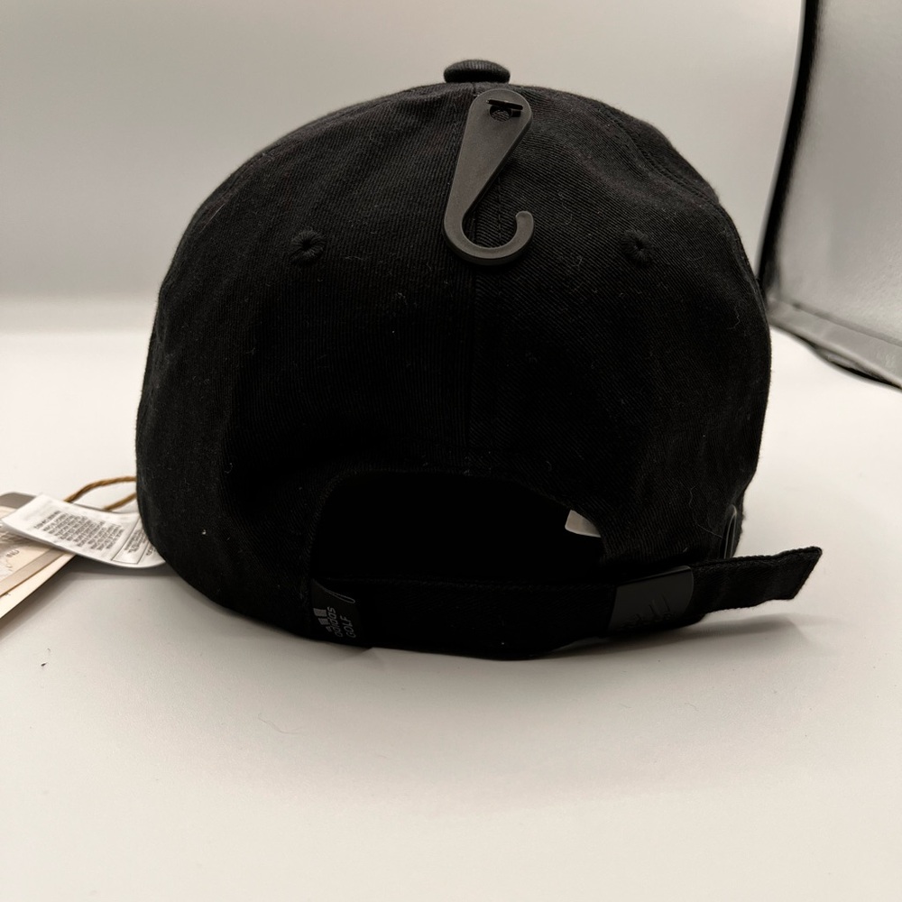 Adidas Women’s Coat of Arms Black White Golf Hat NWT Ponytail OSFW Cap - Picture 2 of 5